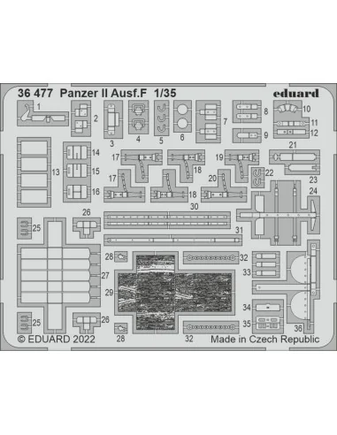 Panzer II Ausf.F for ACADEMY, 1/35 - Eduard Accessories 36477