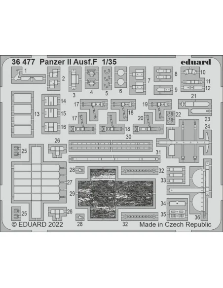 [NO_DESC] Panzer II Ausf.F for ACADEMY, 1/35 - Eduard Accessories 3...