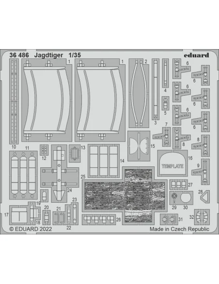 Jagdtiger, 1/35 - Eduard Accessories 36486