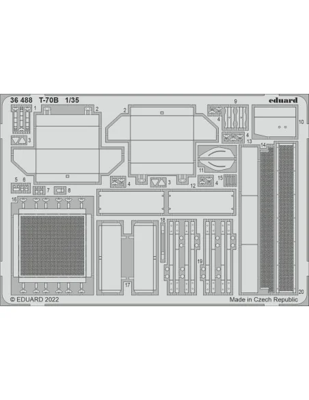 T-70B, 1/35 - Eduard Accessories 36488