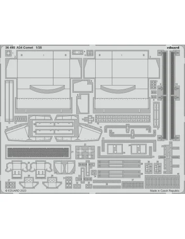 A34 Comet 1/35 for TAMIYA, 1/35 - Eduard Accessories 36495