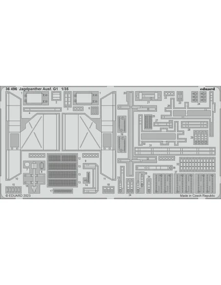 Jagdpanther Ausf. G1 1/35 for ACADEMY, 1/35 - Eduard Accessories 36496