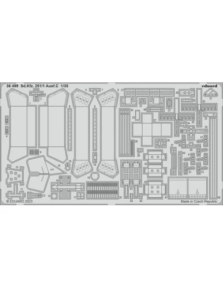Sd.Kfz. 251/1 Ausf.C 1/35 ACADEMY, 1/35 - Eduard Accessories 36499