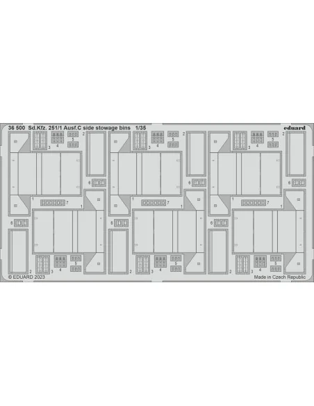 Sd.Kfz. 251/1 Ausf.C side stowage bins 1/35 ACADEMY, 1/35 - Eduard ...