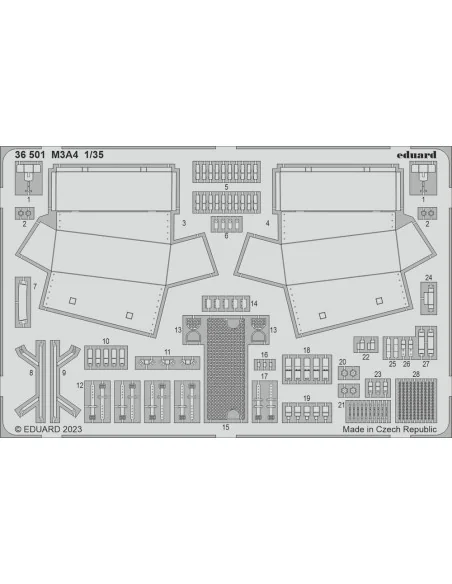 M3A4 1/35 I LOVE KITS, 1/35 - Eduard Accessories 36501