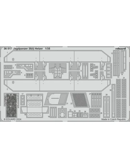 Jagdpanzer 38(t) Hetzer 1/35 TAKOM, 1/35 - Eduard Accessories 36517