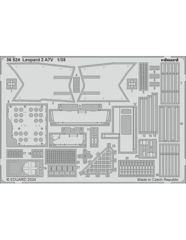 Leopard 2 A7V TAMIYA, 1/35 - Eduard Accessories 36524