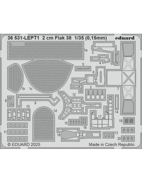 [NO_DESC] 2 cm Flak 38 ICM, 1/35 - Eduard Accessories 36531