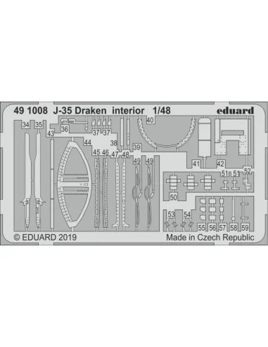 J-35 Draken interior for Hasegawa, 1/48 - Eduard Accessories 491008
