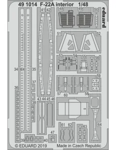 [NO_DESC] F-22A interior for Hasegawa, 1/48 - Eduard Accessories 49...