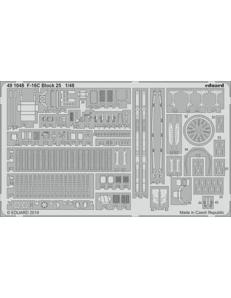 F-16C Block 25 for Tamiya, 1/48 - Eduard Accessories 491048