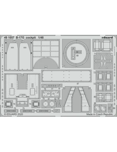 [NO_DESC] B-17G cockpit for HKM, 1/48 - Eduard Accessories 491057