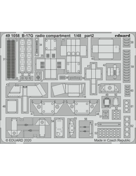 [NO_DESC] B-17G radio compartment for HKM, 1/48 - Eduard Accessorie...