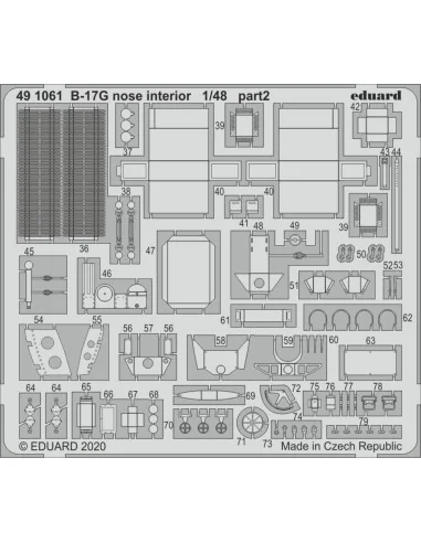B-17G nose interior for HKM, 1/48 - Eduard Accessories 491061