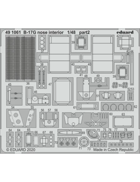 [NO_DESC] B-17G nose interior for HKM, 1/48 - Eduard Accessories 49...