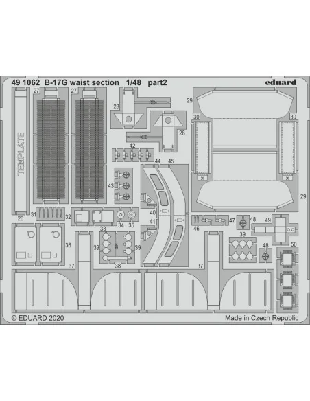 B-17G waist section for HKM, 1/48 - Eduard Accessories 491062
