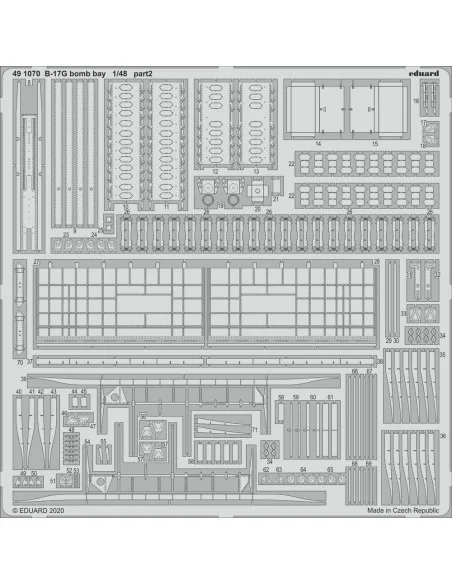 [NO_DESC] B-17G bomb bay for HKM, 1/48 - Eduard Accessories 491070