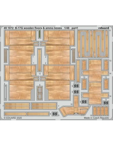 B-17G wooden floors & ammo boxes for HKM, 1/48 - Eduard Accessories...
