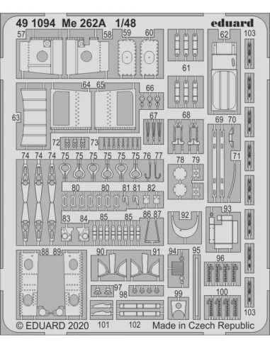 Me 262A for Hobby Boss, 1/48 - Eduard Accessories 491094