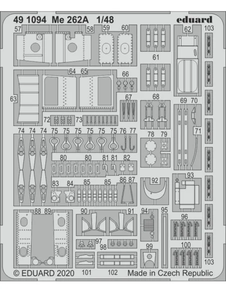 Me 262A for Hobby Boss, 1/48 - Eduard Accessories 491094