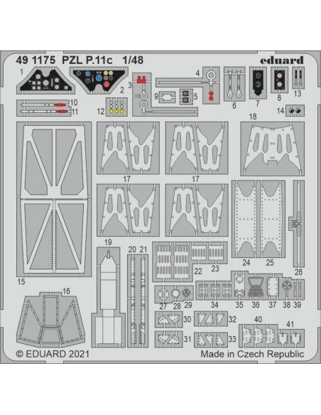 PZL P.11c 1/48 for ARMA HOBBY, 1/48 - Eduard Accessories 491175