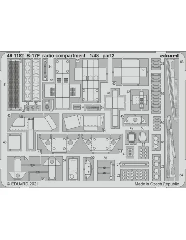 [NO_DESC] B-17F radio compartment 1/48 for HKM, 1/48 - Eduard Acces...