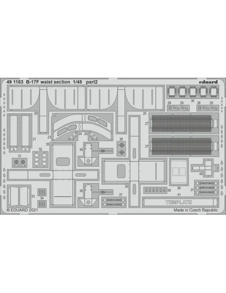 B-17F waist section 1/48 for HKM, 1/48 - Eduard Accessories 491183