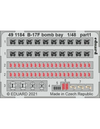B-17F bomb bay 1/48 for HKM, 1/48 - Eduard Accessories 491184