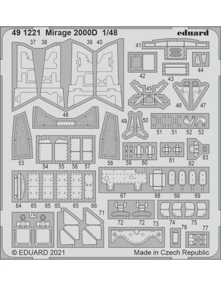 [NO_DESC] Mirage 2000D for KINETIC, 1/48 - Eduard Accessories 491221