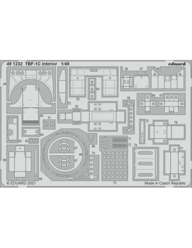 [NO_DESC] TBF-1C interior, for ACADEMY, 1/48 - Eduard Accessories 4...