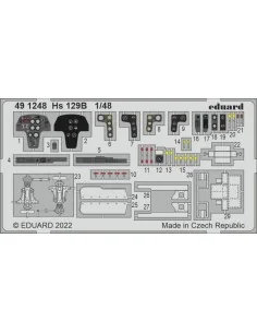 Hs 129B for HOBBY 2000/HASEGAWA, 1/48 - Eduard Accessories 491248