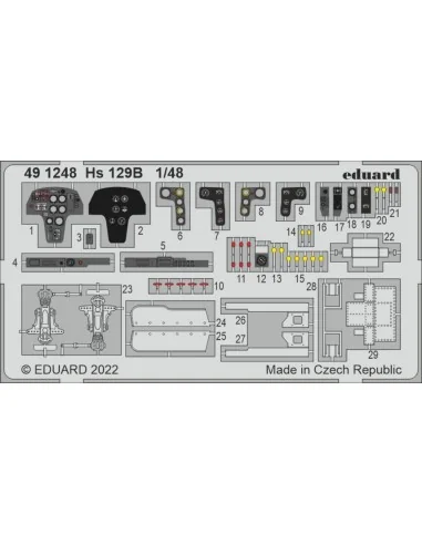 Hs 129B for HOBBY 2000/HASEGAWA, 1/48 - Eduard Accessories 491248