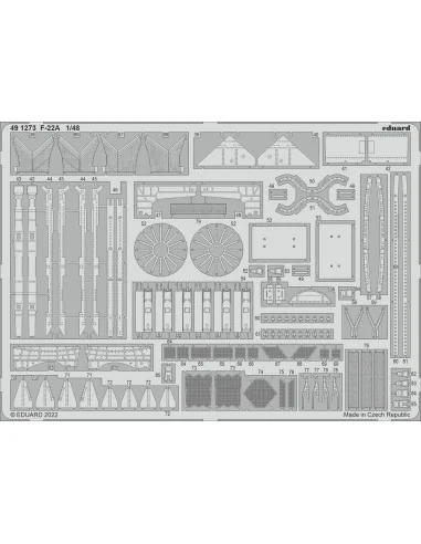 F-22A, 1/48 - Eduard Accessories 491273