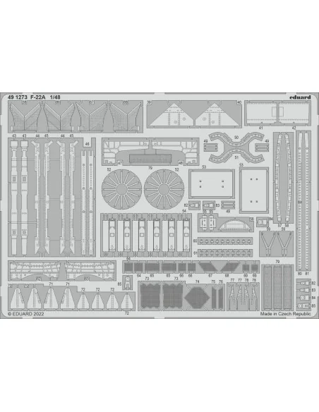 F-22A, 1/48 - Eduard Accessories 491273