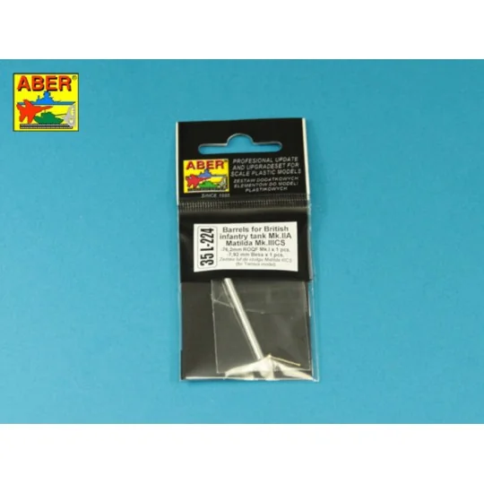 Barrel ROQF Mk.I 76,2mm for Matilda Mk.IIICS with Besa MG barrel - ...