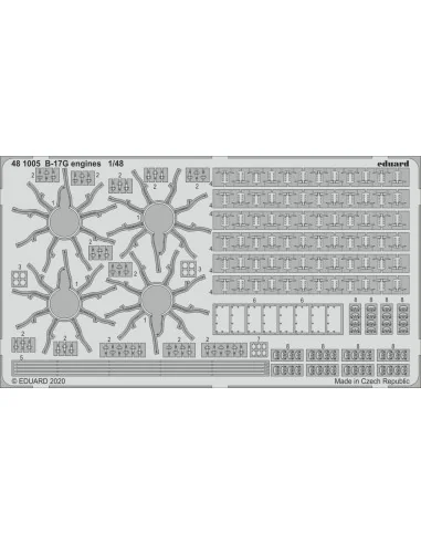 B-17G engines for HKM, 1/48 - Eduard Accessories 481005