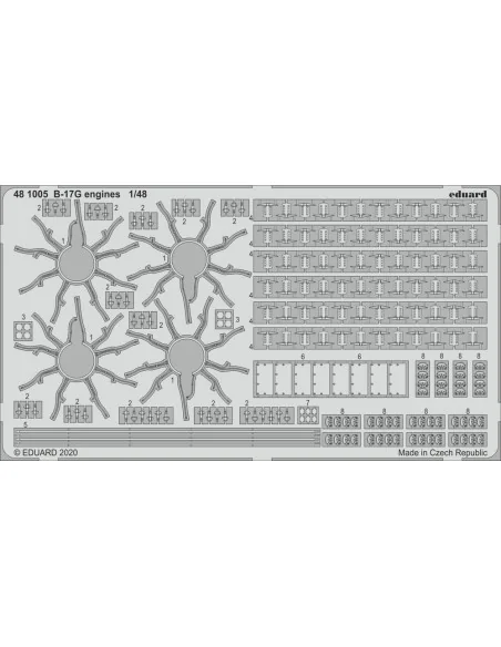 B-17G engines for HKM, 1/48 - Eduard Accessories 481005