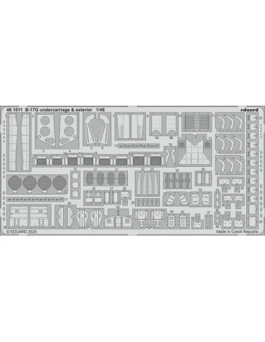 B-17G undercarriage & exterior for HKM, 1/48 - Eduard Accessories 4...