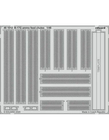 B-17G ammo feed chutes for HKM, 1/48 - Eduard Accessories 481012
