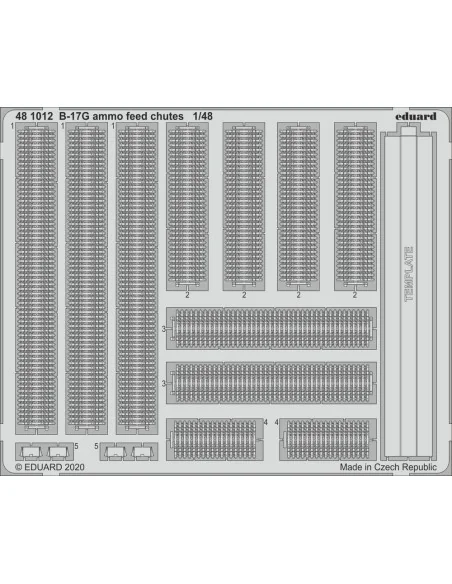 B-17G ammo feed chutes for HKM, 1/48 - Eduard Accessories 481012