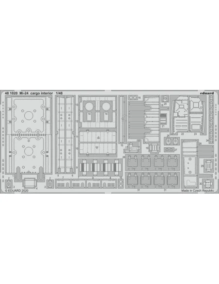 Mi-24 cargo interior for Zvezda, 1/48 - Eduard Accessories 481020