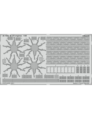 B-17F engines 1/48 for HKM, 1/48 - Eduard Accessories 481052