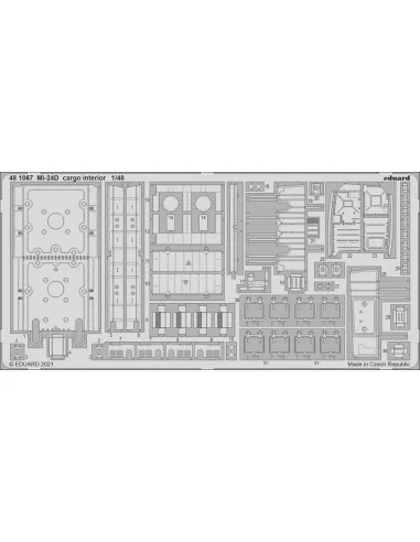 Mi-24D cargo interior for EDUARD, 1/48 - Eduard Accessories 481067