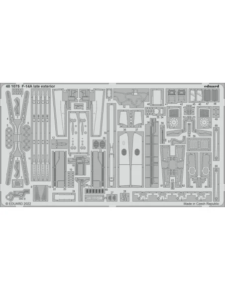 F-14A late exterior for TAMIYA, 1/48 - Eduard Accessories 481075