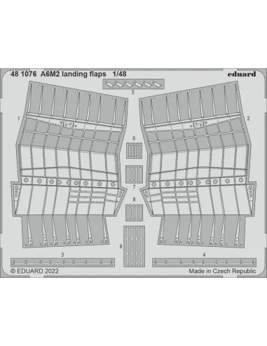 A6M2 landing flaps for EDUARD, 1/48 - Eduard Accessories 481076