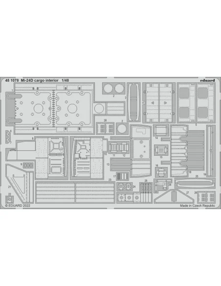 Mi-24D cargo interior for TRUMPETER, 1/48 - Eduard Accessories 481078