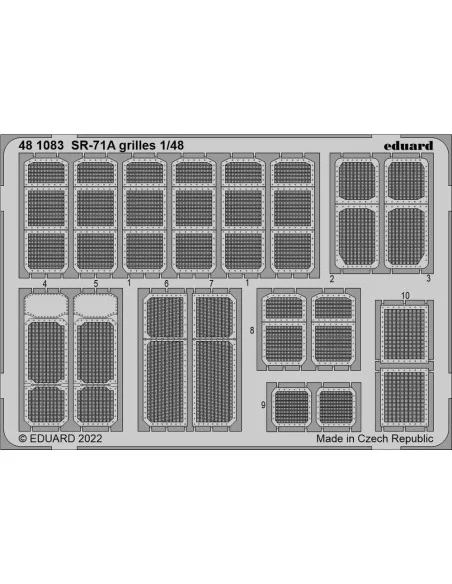 SR-71A grilles for REVELL, 1/48 - Eduard Accessories 481083