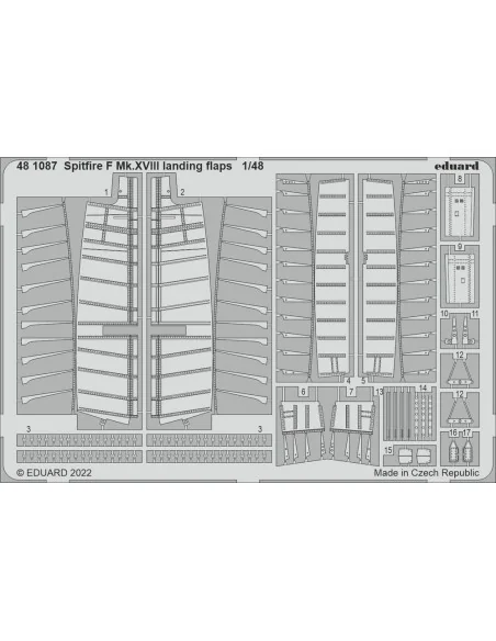 [NO_DESC] Spitfire F Mk.XVIII landing flaps, 1/48 - Eduard Accessor...