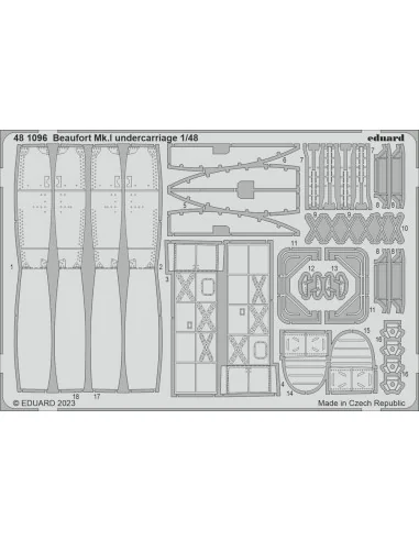 Beaufort Mk.I undercarriage for ICM, 1/48 - Eduard Accessories 481096
