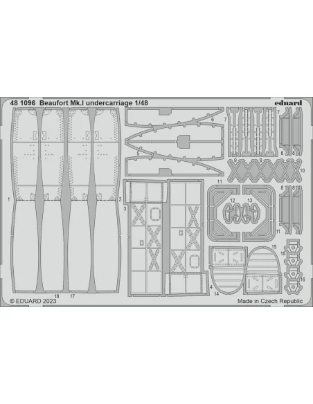 Beaufort Mk.I undercarriage for ICM, 1/48 - Eduard Accessories 481096